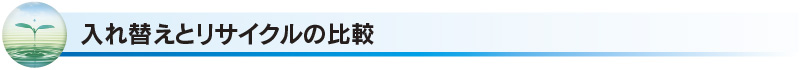 入れ替えとリサイクルの比較